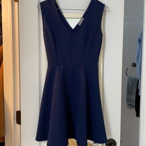 blue flare dress